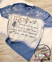 Love a little more, Dream a little deeper Bleached Short Sleeve Shirt
