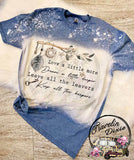 Love a little more, Dream a little deeper Bleached Short Sleeve Shirt