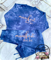 Manifest that Shit Midnight Tie Dye Jogging Shorts