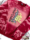 Merry & Bright ~ Bleached Christmas Crewneck Sweatshirt