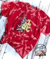Merry & Bright ~ Christmas Bleach Short Sleeve Shirt