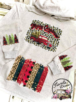 Red Leopard Truck ~ Merry Christmas ~ Christmas Hoodie