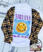 Nirvana Dixie Smashup Reworked TFlannel ~ Authentic Tee ~ Limited Quantity