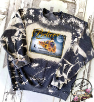 Polar Express ~Believe ~ Bleached Christmas Crewneck Sweatshirt