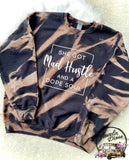 She's Got Mad Hustle & a Dope Soul ~ Bleached Crewneck Sweatshirt