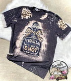 Tequilla may not be the answer, but it's worth the Shot Brushed Bleached Short Sleeve Shirt