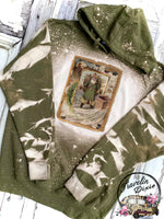 Vintage Santa Bleached Christmas Hoodie