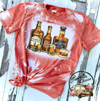 Whiskey'd My Way Bleached Short Sleeve Shirt