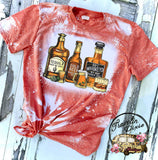Whiskey'd My Way Bleached Short Sleeve Shirt